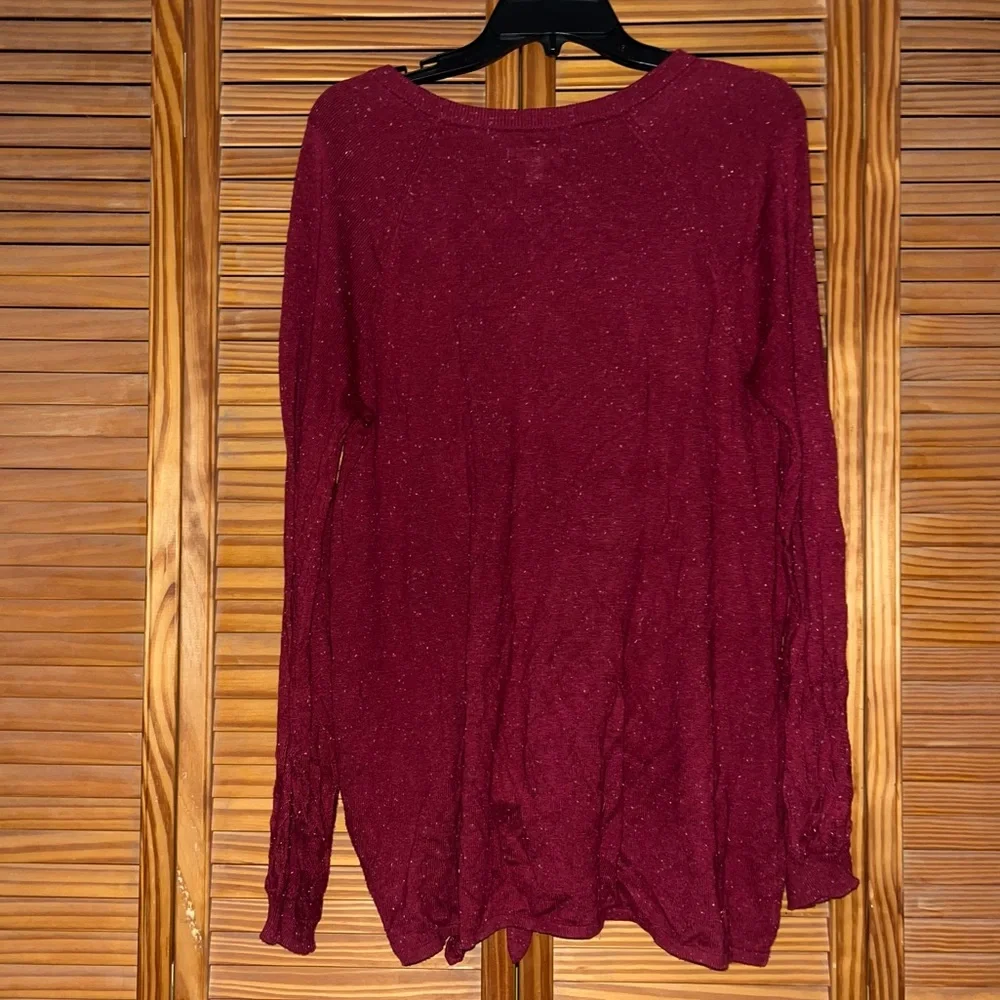 LC Lauren‎ Conrad Long Sleeve Bottom Front Tie Sweater Size Medium